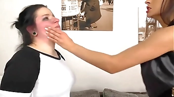 Extreme slapping and spitting domination