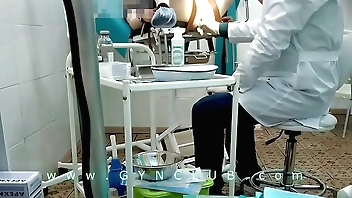 Orgasm on gyno chair