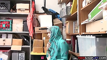 Arab teen shoplifter caught and fucked by security