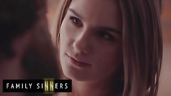 Brad Newman Cant Resist His Step Daughter (Natalie Knight) When She Sneaks Into His Bed - Family Sinners
