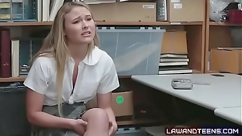 Security Officer Jizzes On Scared Teen!