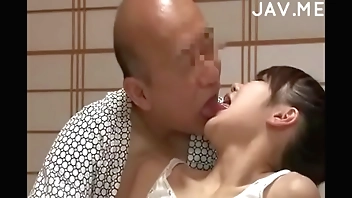 Delicious Japanese girl with natural tits surprises old man -