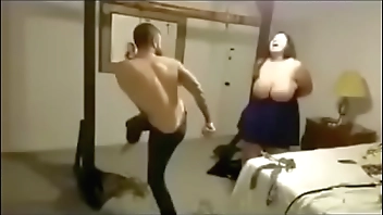 BBW girl gets a knock to her knockers