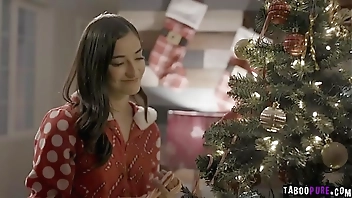 Derrick Pierce dressed up as santa claus and plan to fuck her virgin teen neighbor Emily Wiliis.