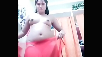 Swathi naidu wearing saree- red color