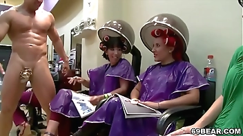CFNM Party In The Hairy Salon