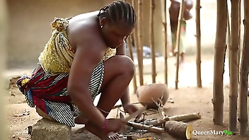 Husband caught his ther fucking his wife, he punished him to kneel down and watch him fuck his wife