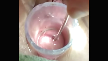 Moaning with pleasure from sound in cervix