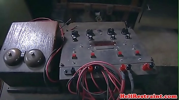 Electro bdsm sub dominated by master