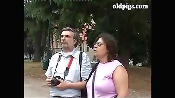 Old wife in holidays cheating on her husband with a boy!