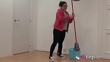 Cleaning lady was tidying up our studios, but Julius was waiting for her