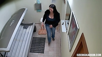 Huge Natural Tits in Solarium