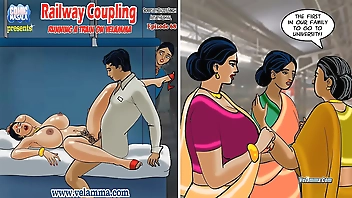 Velamma Episode 68 - Railway Coupling – Running a Train on Velamma