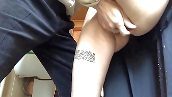 My school teacher made me squirt in a school toilet - real foamy orgasm