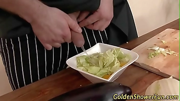 Pee drinking ho gulps cum