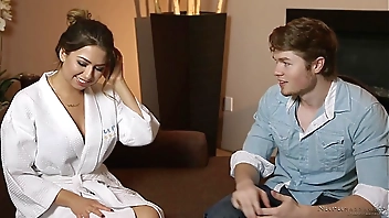 Step-cousin massage and fuck - Melissa Moore, Jake Jace