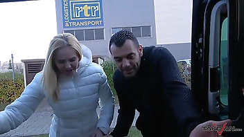 Foursome in driving car with super horny Milf and Wendy Moon