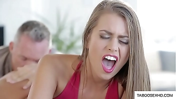 Family dinner- Stepdaughter oral sex with