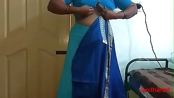 desi Indian  tamil aunty telugu aunty kannada aunty  malayalam aunty Kerala aunty hindi bhabhi horny cheating wife vanitha wearing saree showing big boobs and shaved pussy Aunty Changing Dress ready for party and Making Video