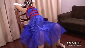 身悶える女の吐息、DID緊縛のフェチズム　～サテン地ドレス編～