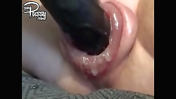 Crazy solo vid of a kinky chick with big swollen pussy