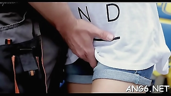 Hunk is pounding lovely babe roughly doggystyle