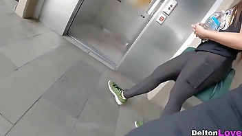 Gym partner wants cock in the public bathroom