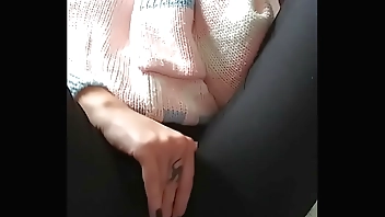 Little Jill plays with her pussy while watching tv!