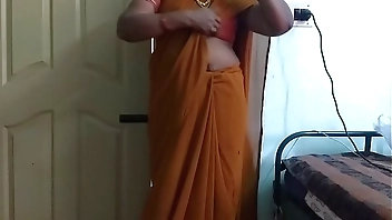 desi  indian horny tamil telugu kannada malayalam hindi cheating wife wearing saree vanitha showing big boobs and shaved pussy press hard boobs press nip rubbing pussy masturbation