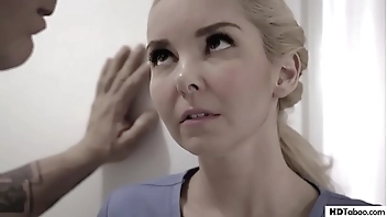 Creepy husband fucks her wife's teen client