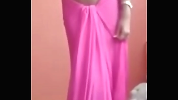 Desi bhabhi nude in pink saree