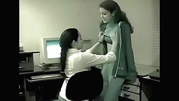 Two young Indian Lesbians have fun in the office