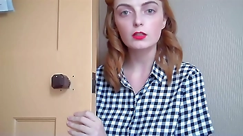 Watch me empty my load into this redheads mouth