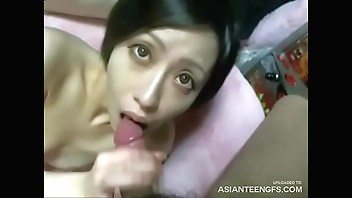 Amateur threesome with the real Asian bitch