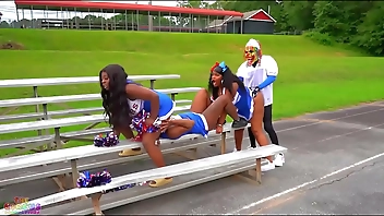 Star Quarterback fucks cheerleaders before his big game