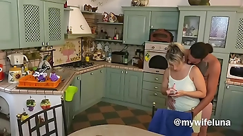 At first my wife didn't know she was being filmed with the camera