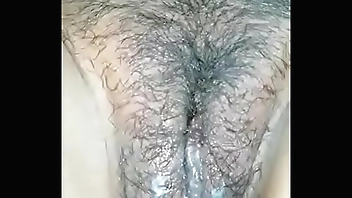 wife hairy pussy and fingering recording