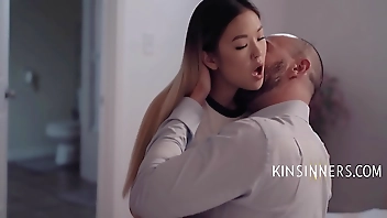 Teen Asian Step Daughter Makes Up With Strict Stepdad - Lulu Chu