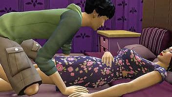 Japanese step Son Fucks Asian Mom After He Masturbated Watching Porn Videos In Front Of The Computer