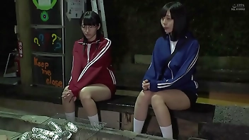 Young Tiny Japanese Manhandled By Class Mate & Janitor