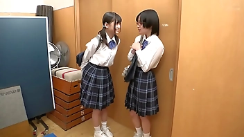 Tiny Young Japanese Lesbian Strap-on Fucked & Manhandled By Class Mate