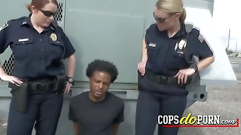 Hardcore interracial sex on the streets with these slutty female cops!