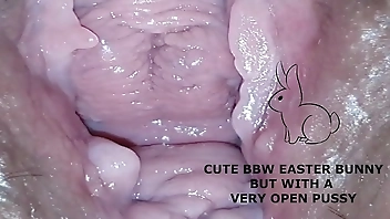 Cute bbw bunny, but with a very open pussy