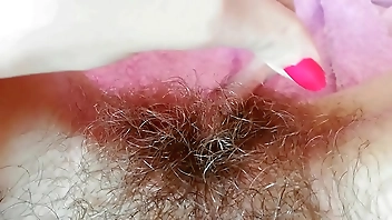 1 hour   Hairy pussy fetish video compilation huge bush big clit amateur by cutieblonde