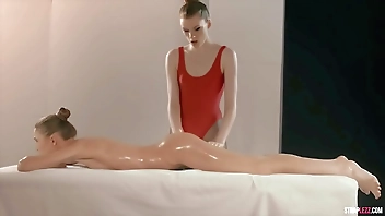 Lebians oil massage sex