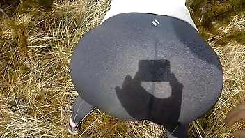 Teasing milf gets her ass fucked at the beach