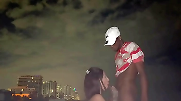 BigDaddyKJ: Mexican Slut Takes Big Black Cock On Miami Beach