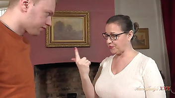 AuntJudysXXX - Busty 49yo Boss Lady Eva Jayne fucks her Lazy Employee