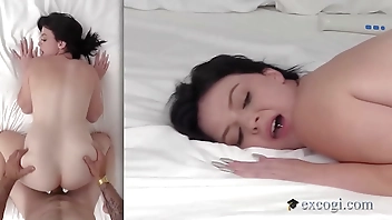 ExCoGi - 18 yo Brunette Bridget Gets Multiple Orgasms On Camera!