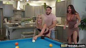 MILF stepmom and stepdaughter used as fuck toys by stepson